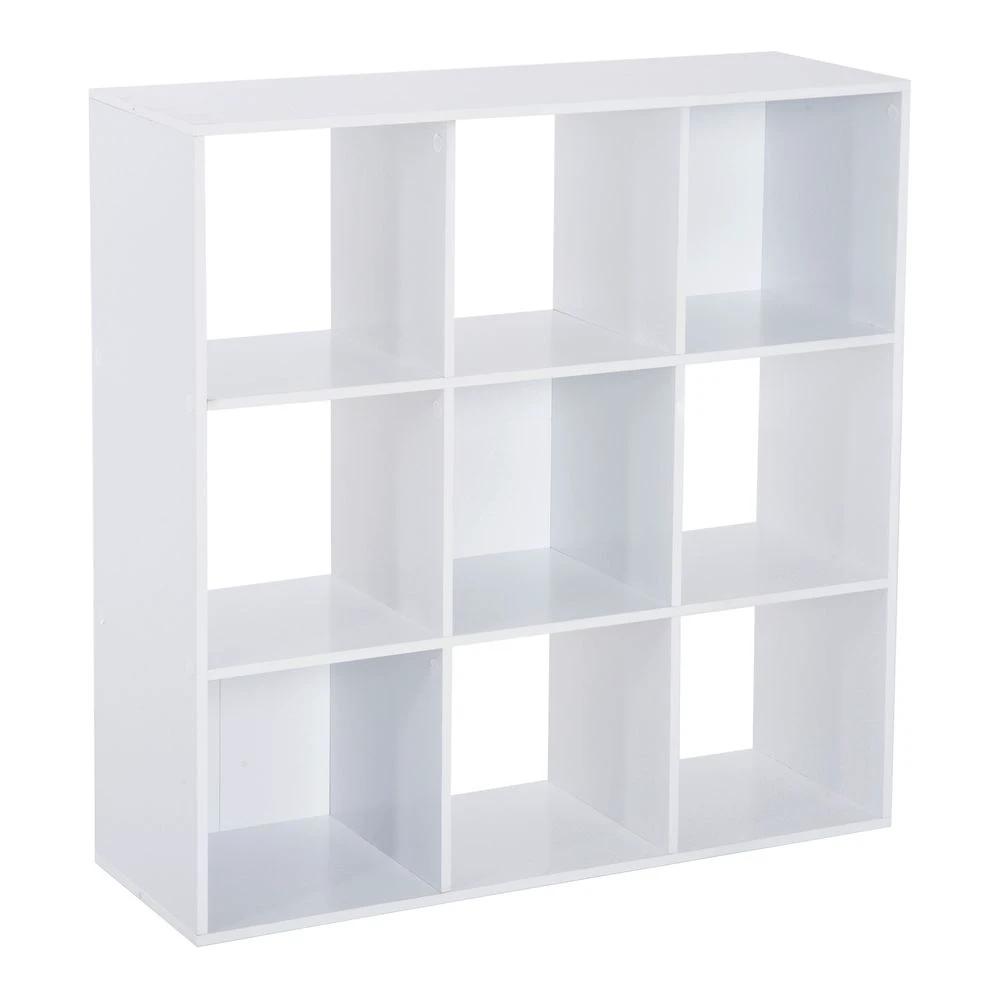 9 Cube Storage Unit Cabinet Bookcase Display Shelves Chipboard - White by Unbranded