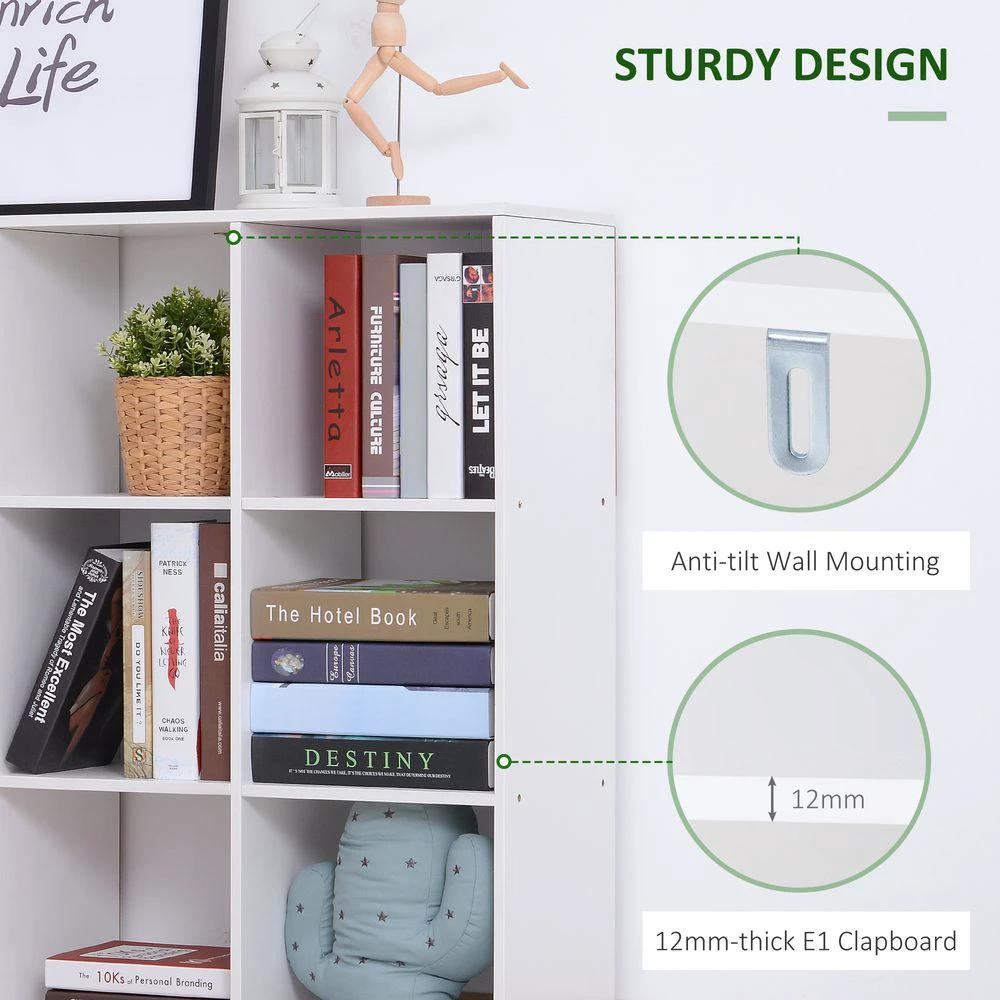 9 Cube Storage Unit Cabinet Bookcase Display Shelves Chipboard - White by Unbranded