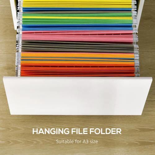 Unbranded Mobile Filing Cabinet Lockable File Cabinet A4 Size 2 Drawers White Vinsetto - Filing Cabinet