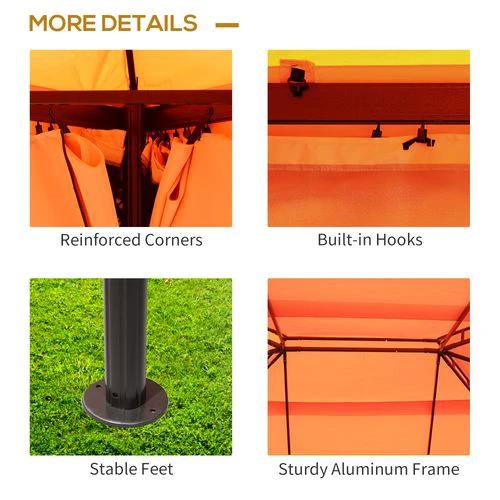 Unbranded 3m x 3.6m Aluminium Gazebo Canopy Patio Marquee Party Tent Outdoor - Gazebos