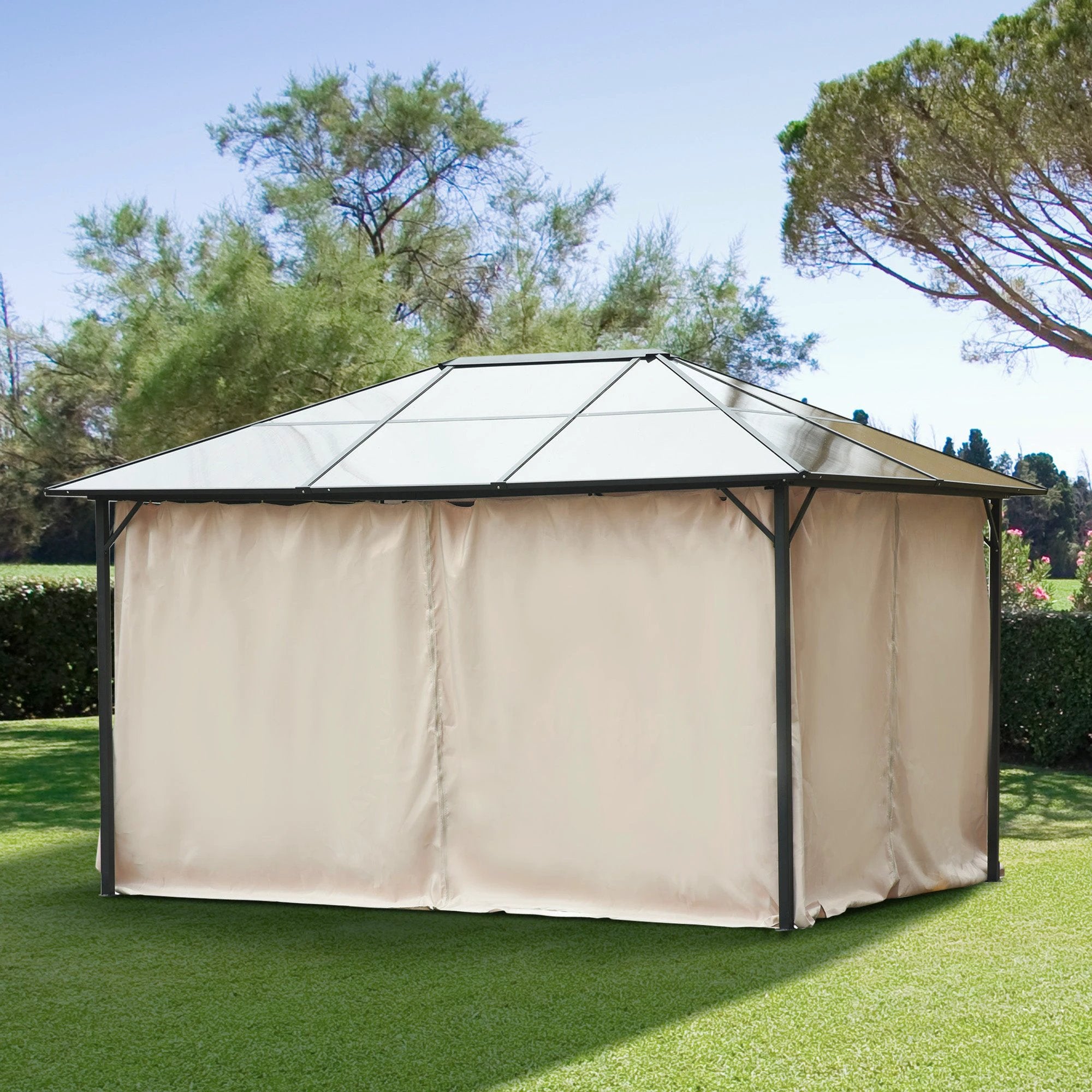 4 Pack Gazebo Replacement Sidewalls Privacy Panel for 3 x 4m Gazebo Outsunny by Unbranded