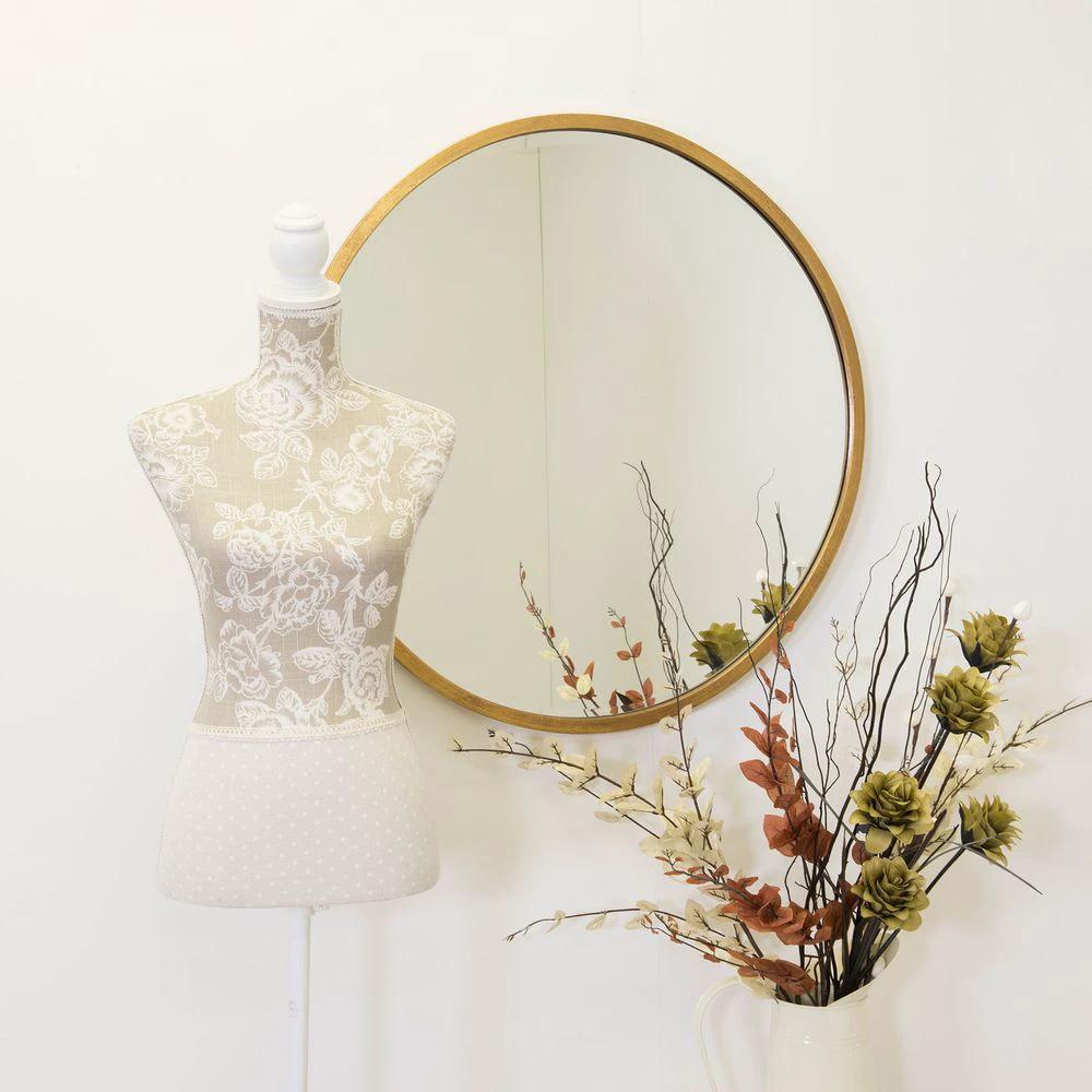 Rowan Elegant Modern Bevelled Round Mirror by Unbranded