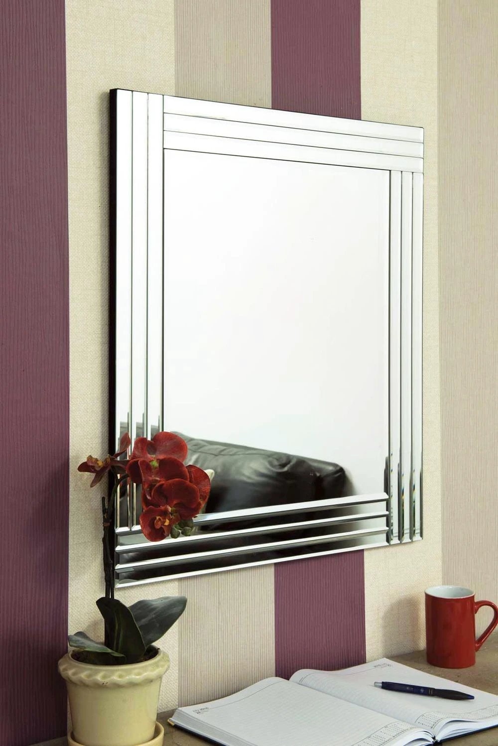 Oakley All Glass Triple Edge Bevelled Dress Mirror by Unbranded