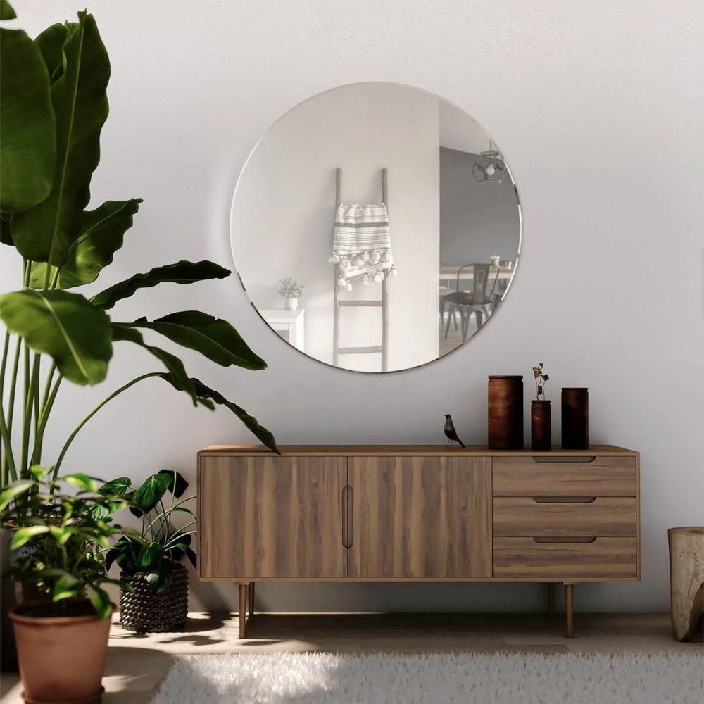 All Glass Bevelled Classic Design Round Mirror