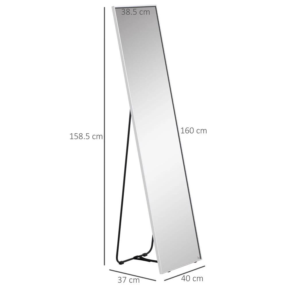 Full Length Mirror Dressing Mirror Wall-Mounted Entryway Black Frame - Mirror