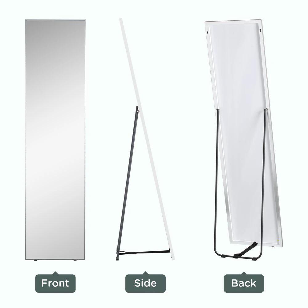 Full Length Mirror Dressing Mirror Wall-Mounted Entryway Black Frame - Mirror