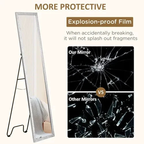 Full Length Mirror Free Standing Dressing Mirror for Bedroom, Living Room - Mirror