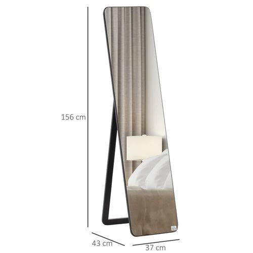 Unbranded Full Length Mirror Free Standing or Wall Mount Dressing Bedroom Black - Mirror