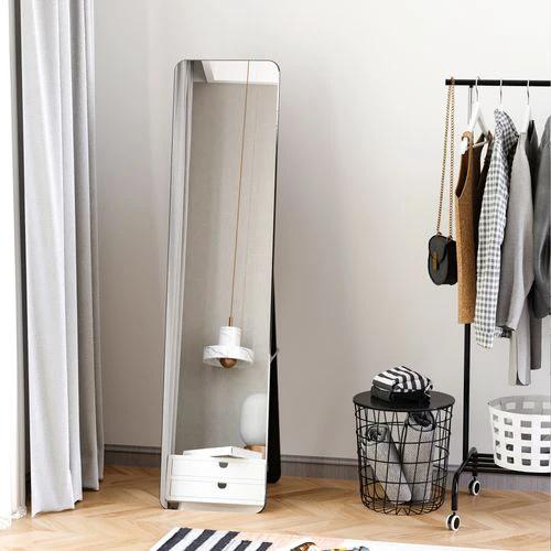 Unbranded Full Length Mirror Free Standing or Wall Mount Dressing Bedroom Black - Mirror