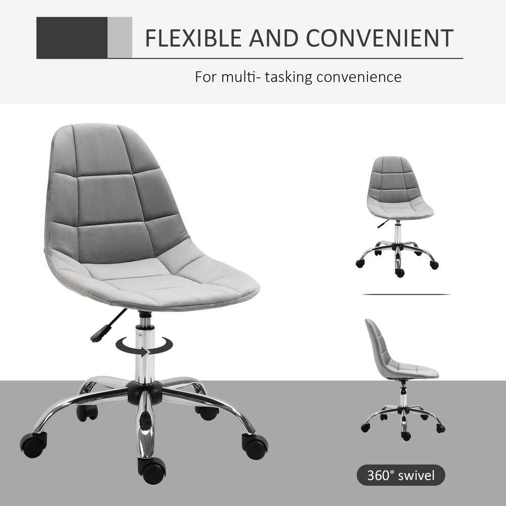 Unbranded Ergonomic Office Chair with Adjustable Height for Home Office, Grey Vinsetto - Uncategorized Office Chair