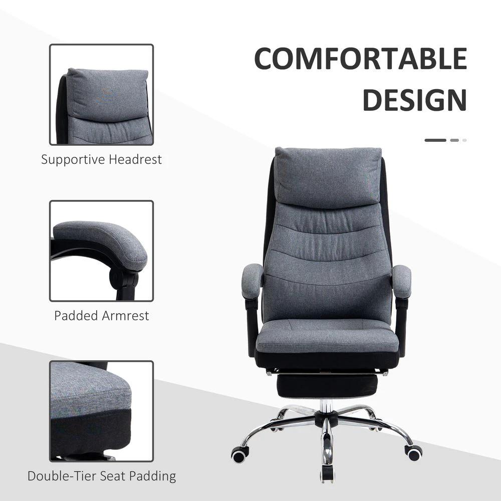 Executive Office Chair Swivel Reclining Chair w/ Retractable Footrest Vinsetto by Unbranded