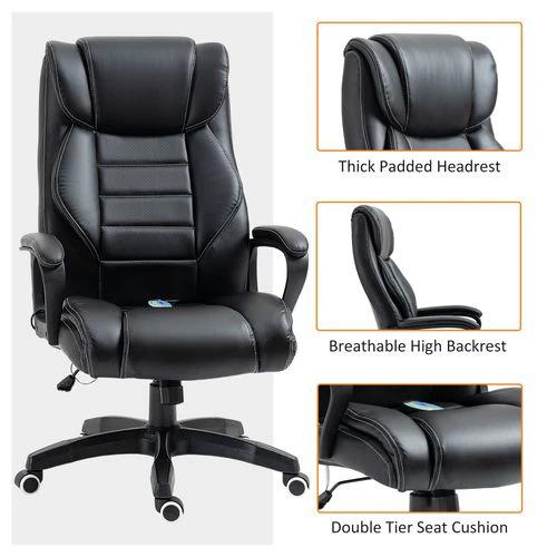 Unbranded High Back 6 Points Vibration Massage Executive Office Chair, Black Vinsetto - Office Chair