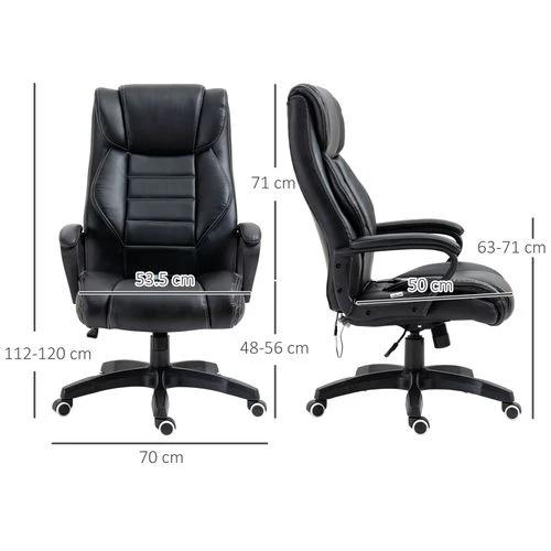 Unbranded High Back 6 Points Vibration Massage Executive Office Chair, Black Vinsetto - Office Chair
