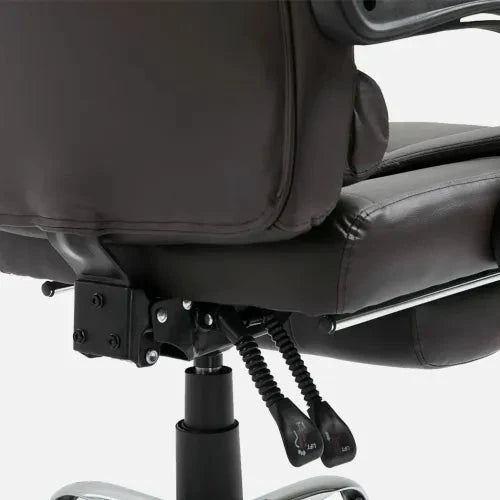 High Back Executive Office Chair Reclining Computer Chair w/ Swivel Wheel Brown by Unbranded