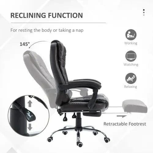 Unbranded High Back Executive Office Chair Reclining Computer Chair w/ Swivel Wheel Brown - Office Chair
