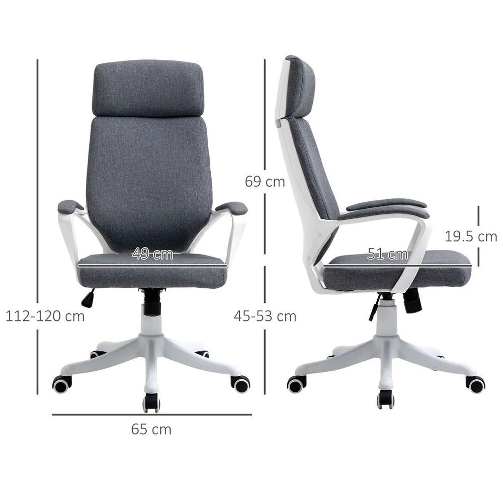 High Back Swivel Office Chair with Lumbar Back Support, Adjustable Height - Office Chair