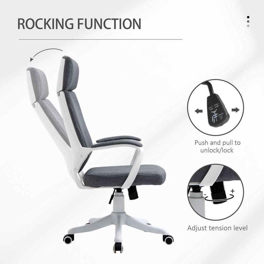High Back Swivel Office Chair with Lumbar Back Support, Adjustable Height - Office Chair