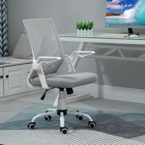 Unbranded Mesh Swivel Office Chair Task Computer Chair w/ Lumbar Support, Grey Vinsetto - Office Chair