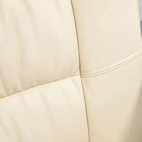 PU Leather Executive Office Chair High Back Height Adjustable Desk Chair, Beige - Office Chair