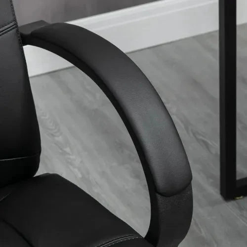 PU Leather Executive Office Chair High Back Height Adjustable Desk Chair, Black