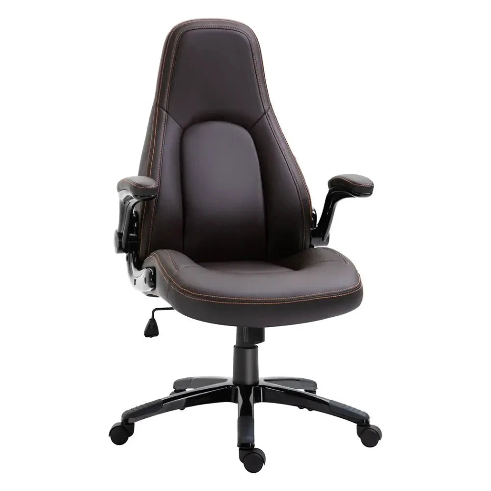 PU Leather Office Chair High Back Swivel Office Chair with Adjustable Height by Unbranded