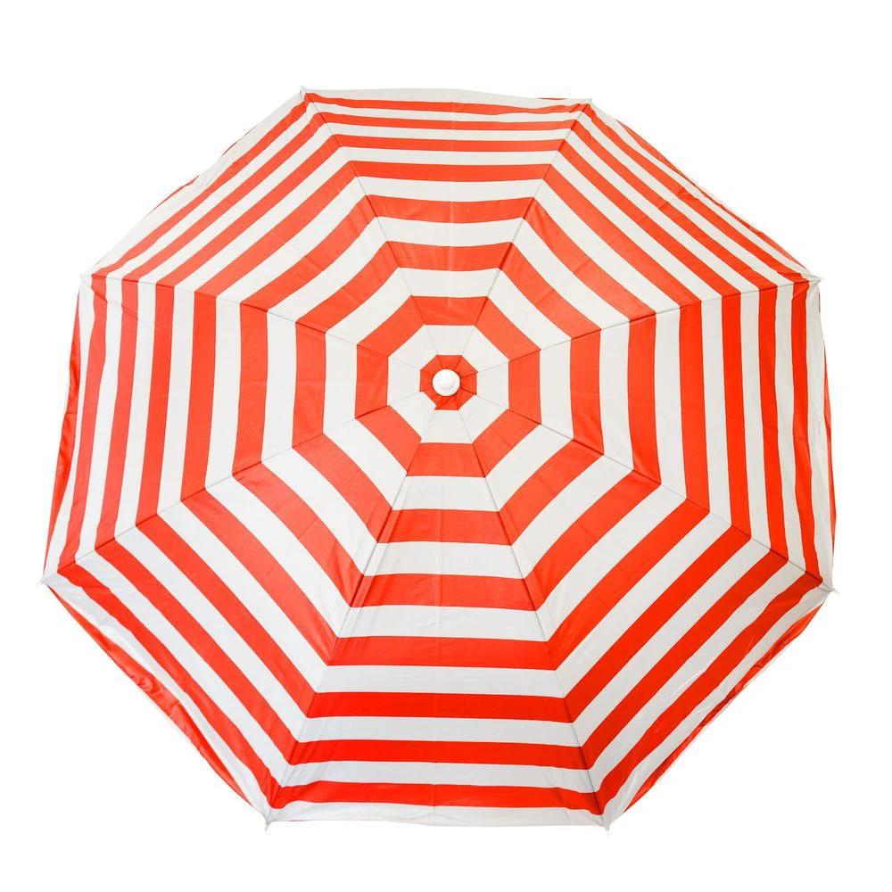 Red 1.8M Tilting Parasol Umbrella for Outdoor Shade - Parasol