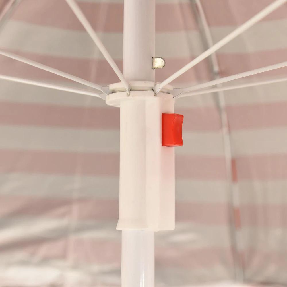 Red 1.8M Tilting Parasol Umbrella for Outdoor Shade - Parasol