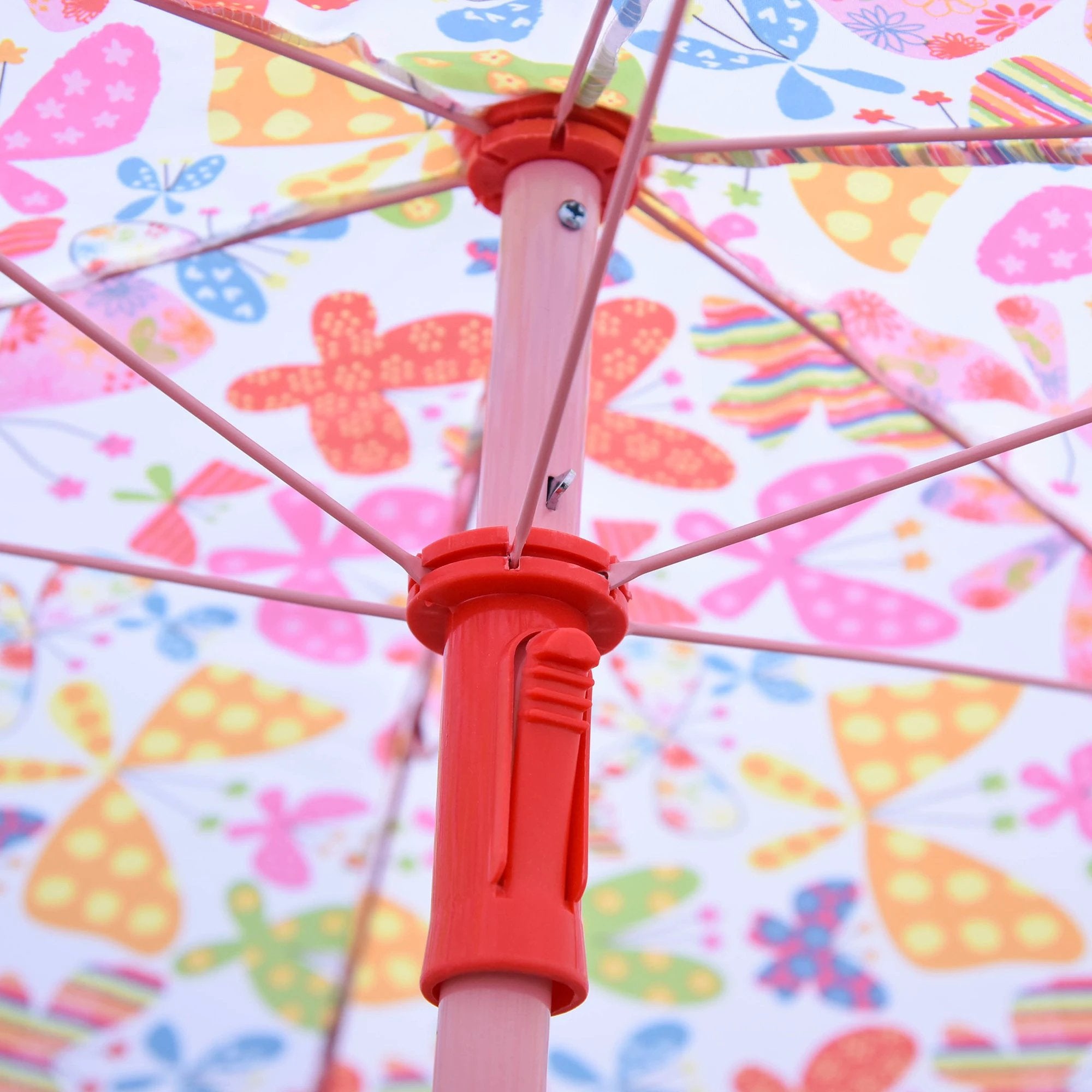 Unbranded Outsunny Kids Folding Picnic Table Chair Set Butterfly Pattern Outdoor Parasol - Picnic Tables
