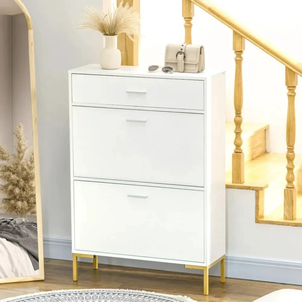 Unbranded Modern Shoe Cupboard for Hallway w/ Flip Drawers 12 Pair Shoe Storage Organizer - Shoe Storage