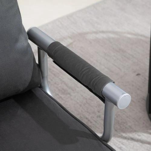 Sofa Bed Foldable Portable Armchair Sleeper Lounge Pillow Dark Grey by Unbranded
