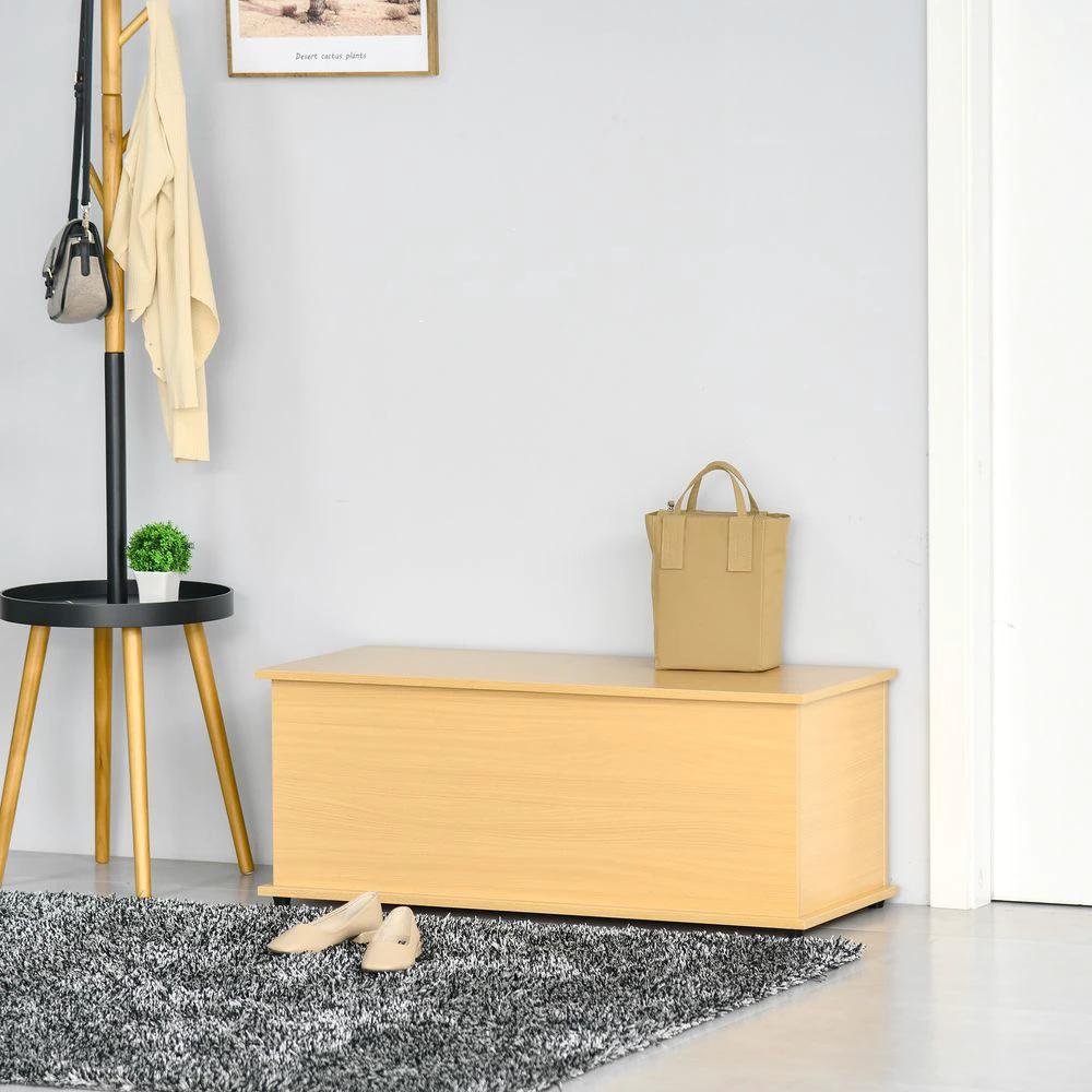 Storage Box Chest Lid Spacious Collect Cabinet Chipboard -Burlywood by Unbranded