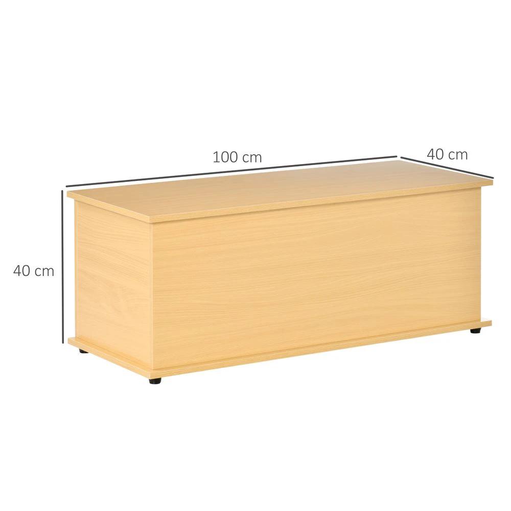 Storage Box Chest Lid Spacious Collect Cabinet Chipboard -Burlywood by Unbranded