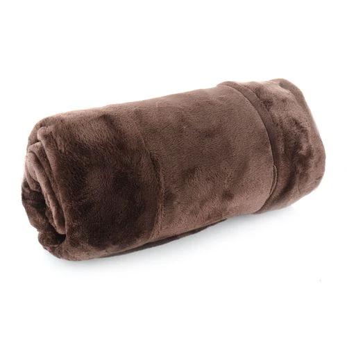 CCA Faux Mink Throw Blanket | SK-73379_JAVA | 150 x 200 cm BROWN (JAVA) AS-39630 by Unbranded