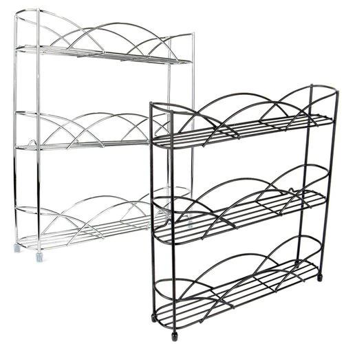 Freestanding Spice Rack Chrome or Black Powder Coated Finish