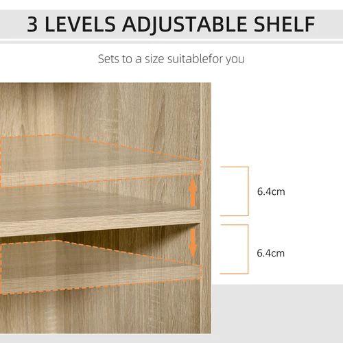 Filing Cabinet Mobile Printer Stand w/ Adjustable Storage Shelf, Oak Vinsetto by Unbranded