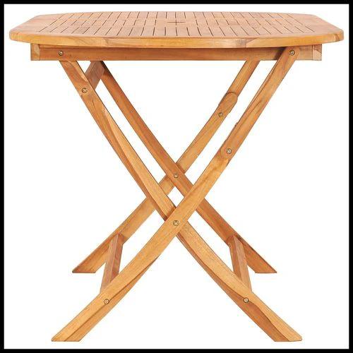 vidaXL 7 Piece Folding Outdoor Dining Set Solid Teak Wood by vidaXL