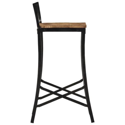 vidaXL vidaXL 5 Piece Bar Set Solid Rough Wood Mango and Metal - Dining Set