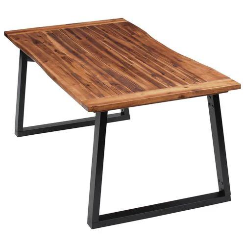 vidaXL Dining Table Solid Acacia Wood 180x90 cm - Dining Table