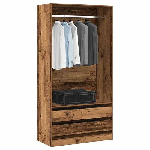 vidaXL Wardrobe Old Wood 100x50x200 cm Engineered Wood by vidaXL