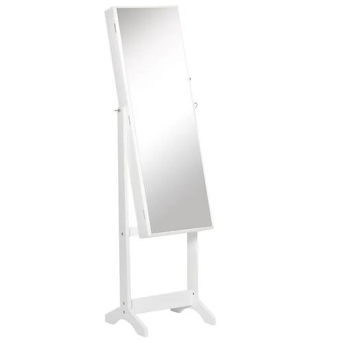 Unbranded Mirrored Jewellery Cabinet Lockable Jewellery Organiser White - Mirror