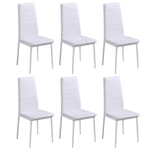 vidaXL vidaXL 7 Piece Dining Table Set Black and White - Dining Set
