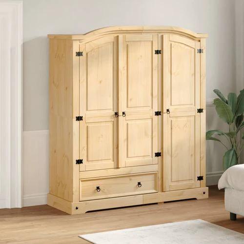 vidaXL vidaXL Wardrobe Corona 151.5x52x170 cm Solid Wood Pine - Wardrobe