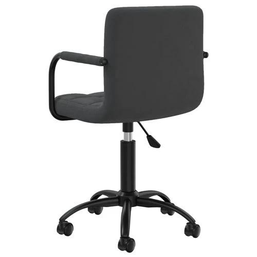 vidaXL Swivel Office Chair 18 Inches Black Velvet Upholstery with Adjustable Height for Home Office Professionals by vidaXL