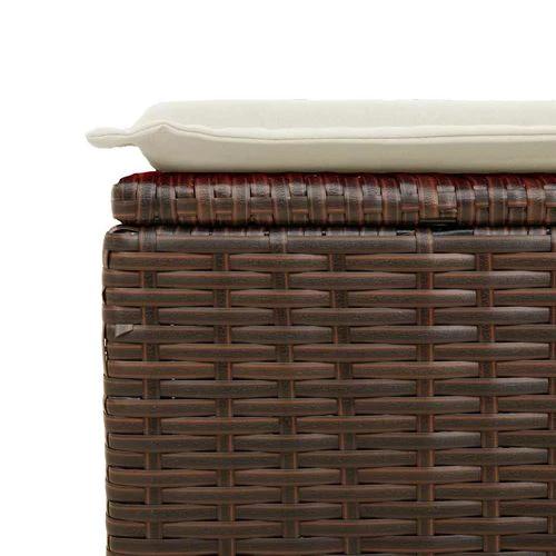 vidaXL vidaXL 2 Piece Garden Sofa Set with Cushions Brown Poly Rattan Acacia - Garden Sofa Sets