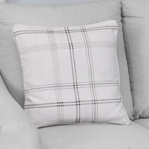 Sleepdown PRINTED CHECK CUSHION NATURAL 45CM - Cushions