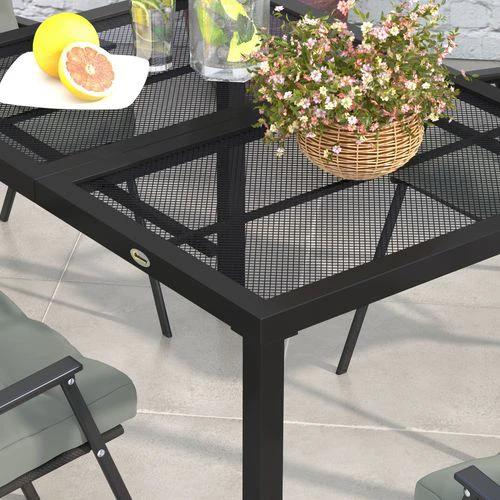 Outsunny Outsunny Garden Table with Metal Wire Top and Steel Frame, for Patio, Balcony - Garden Table