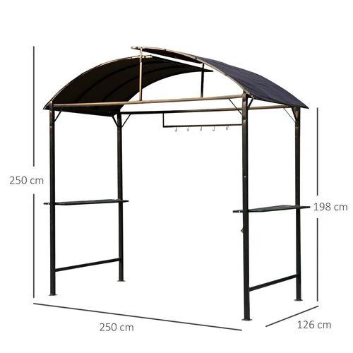 Gazebo Marquee Canopy Awning Shelter Garden Patio BBQ Tent Grill Black by Outsunny