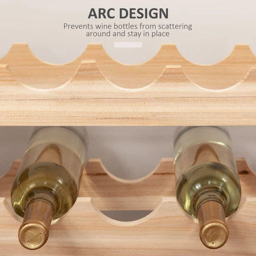 HOMCOM 36 Bottle Wine Rack with Wave Shelves and Modular Design for Wine Enthusiasts by HOMCOM