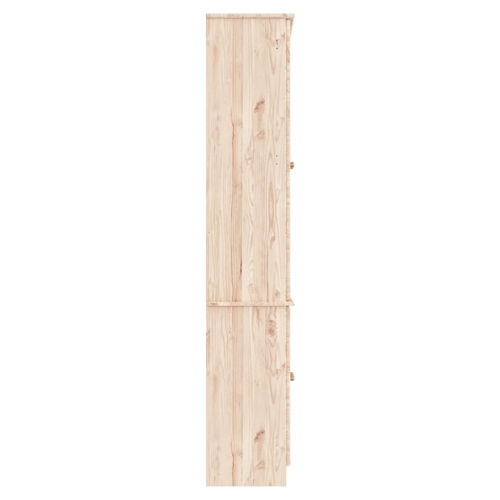 vidaXL vidaXL Glass Display Cabinet ALTA 77x35x186.5 cm Solid Wood Pine - Display Cabinet