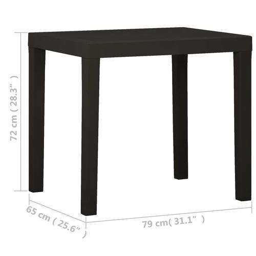 vidaXL Garden Table Anthracite 79x65x72 cm Plastic by vidaXL